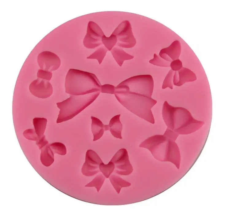 

Food Grade DIY Bow Tie Silicone Mold Cake Mold Silicone Baking Tools Kitchen Accessories Decorations Fondant, Pink