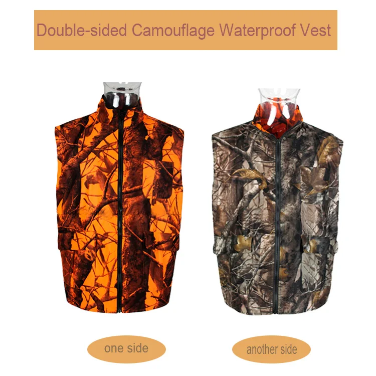 Safety Vest Hunting Fishing Dualuse Staring Orange Camouflage Vest