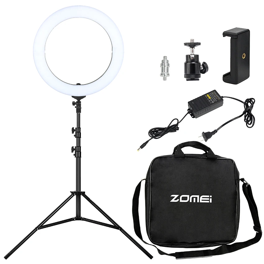 Zomei Hot sell Clear and bright 14/18inch LED Ring Light lamp for Camera Photo/Studio/Phone/Video Dimmable LED Ring Light