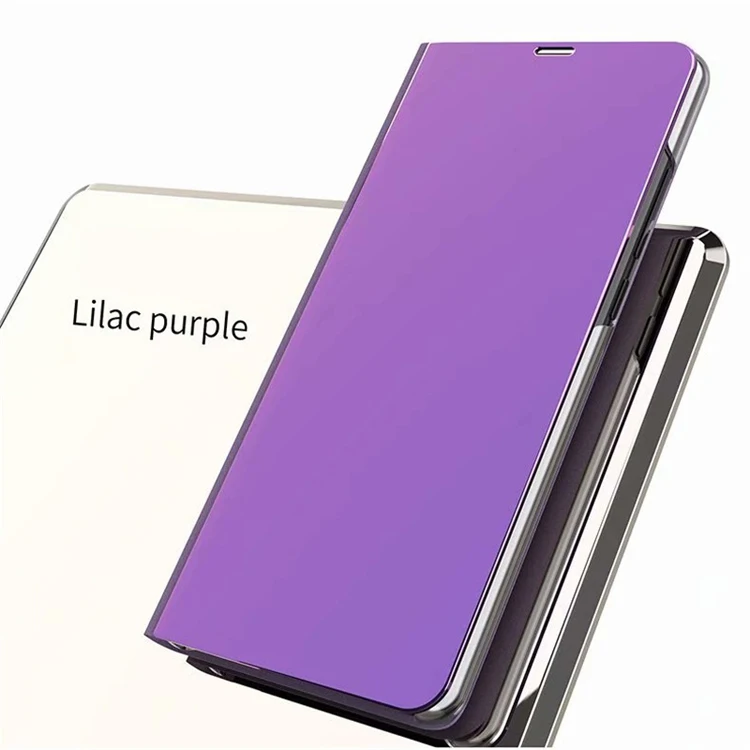 

High Quality Mirror Smart Touch Stand Design PU Leather Hard PC Mobile Phone Flip Cover Case for Xiaomi Redmi Note 5A, Black, blue, golden, green, pink, purple, silver