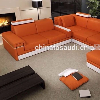 Made In China Leather Sofa Modern Design Orange Mix Color View Saudichina Product Details From Cbmmart Limited On Alibaba