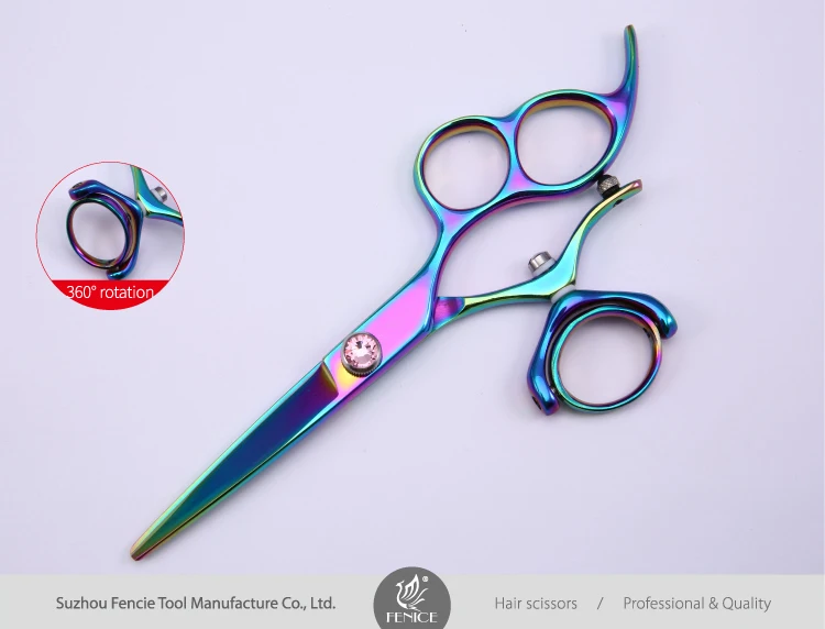 Professional JP440C steel 6.0 inch rotate handle salon barber scissors