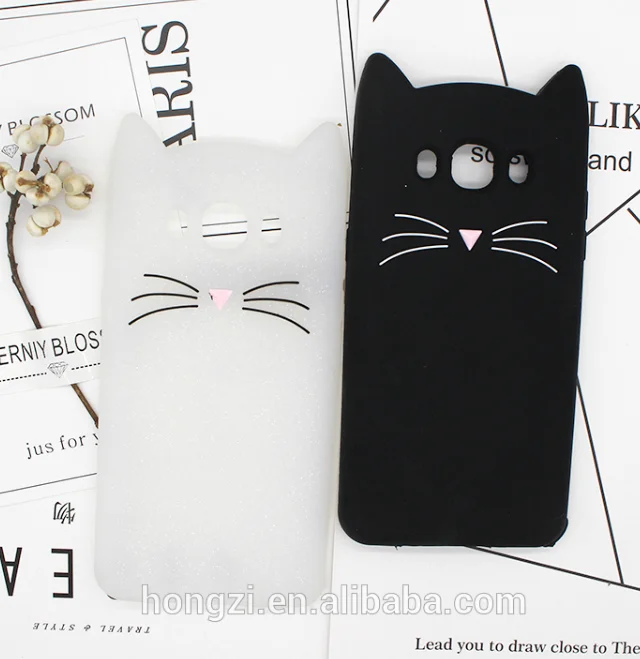 

For Samsung Galaxy J7 prime J2 Case Silicon Cover 3D Cute Animal Beard Cat Slim Cases For Samsung J7 J5 2018 2017 Case Coque
