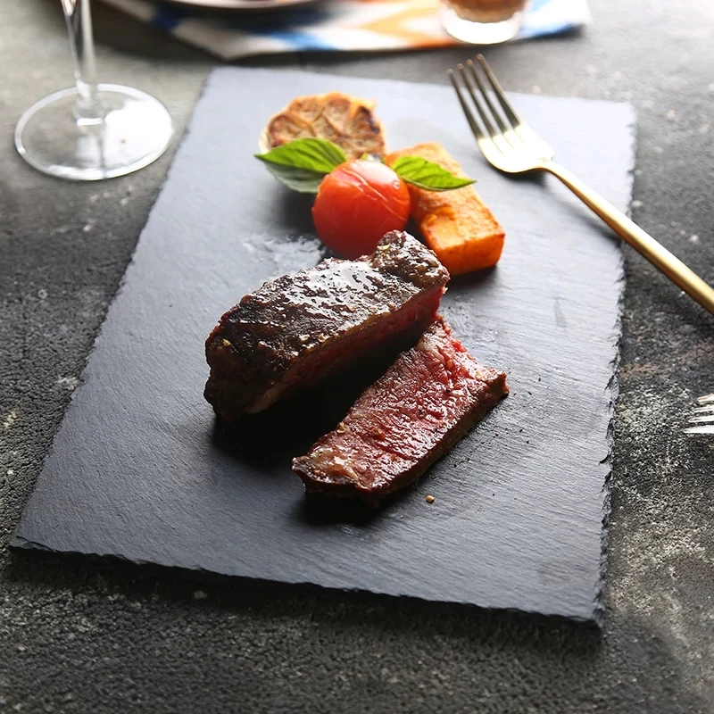 

New Products Slate Cheeseboards, Professional Restaurant Slate Pizza Stone Tray@, Black