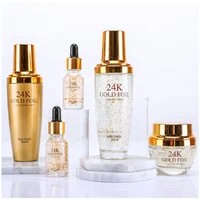 

Low MOQ OEM luxury 24k gold skin care kit anti-aging skin care set