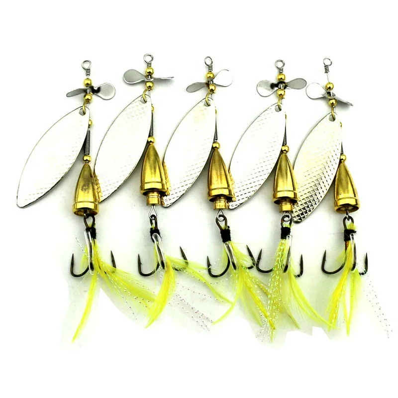 

Hengjia 10cm 13g fishing lures Metal Rotating sequin baits fishing gear, 1 color