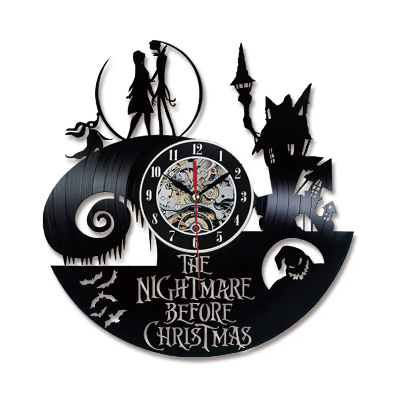 

Classic Film Character Preciser Vinyl Record Wall Clock For Home Decoration, Black