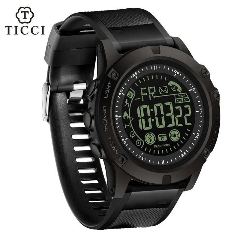

TICCI Waterproof Sports Smart Watch Wristwatch Men Smartwatches with Pedometer and Call Message Notification, N/a