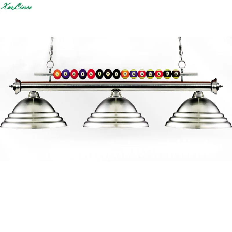 Ball Design Pool Table Light Billiard Lamp Choose Bronze Color,Silver