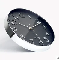 

Silver modern fashion plastic clock for wall decoration