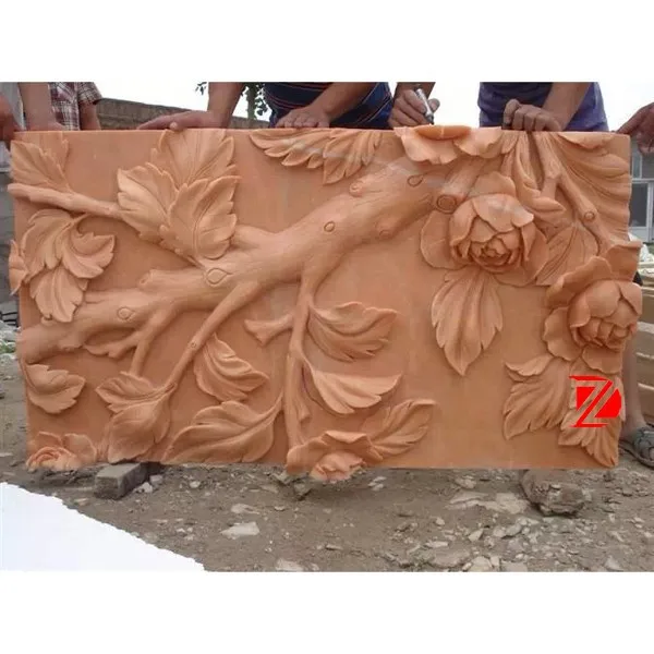 
stone flower wall decoration relief 