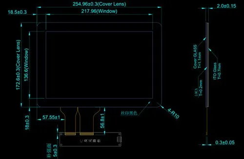 10.1 inch 10 point capacitive touch screen with USB interface support Android Win7 Win8