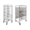 stainless steel food cart baking trolley for bread