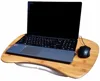 Large computer lap desk wooden portable bamboo laptop desk with handle