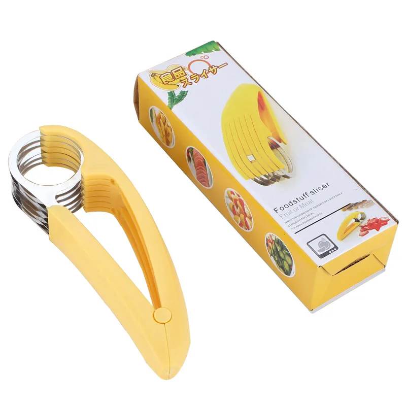 

ABS + Stainless Steel Fruit Salad Peeler Cutter banana slicer for chips