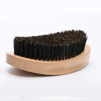 

Factory Natural 100% Custom Logo Beard Comb Crown Curved Wave Beard Brush