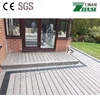 Deep wood grain 3D WPC decking around swimming pool