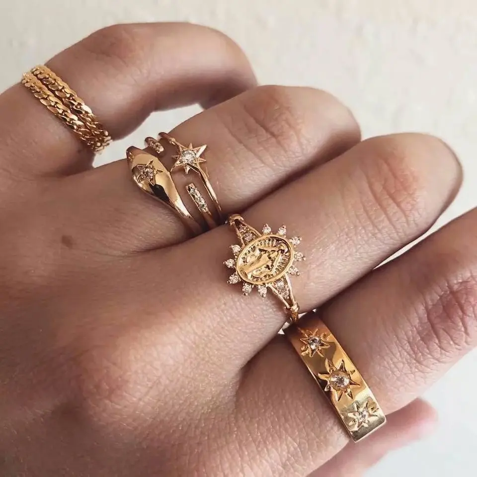 Fashion women gold ring set for women Wholesale N97081
