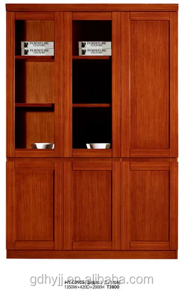 Hy C0411 Teak Veneer File Cabinet Wood Combination Lock Filing