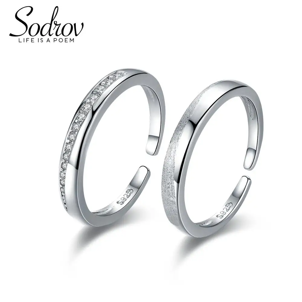 

925 Sterling Silver Engagement Couple Ring For Women Fine Wedding Jewelry HR041 Personalized