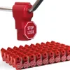 Peg Hook Stop Lock for Prevent The Sweep Theft of Displayed Products on A Wire Peg, Plastic Red 6mm Security Lock, Retail Shop A