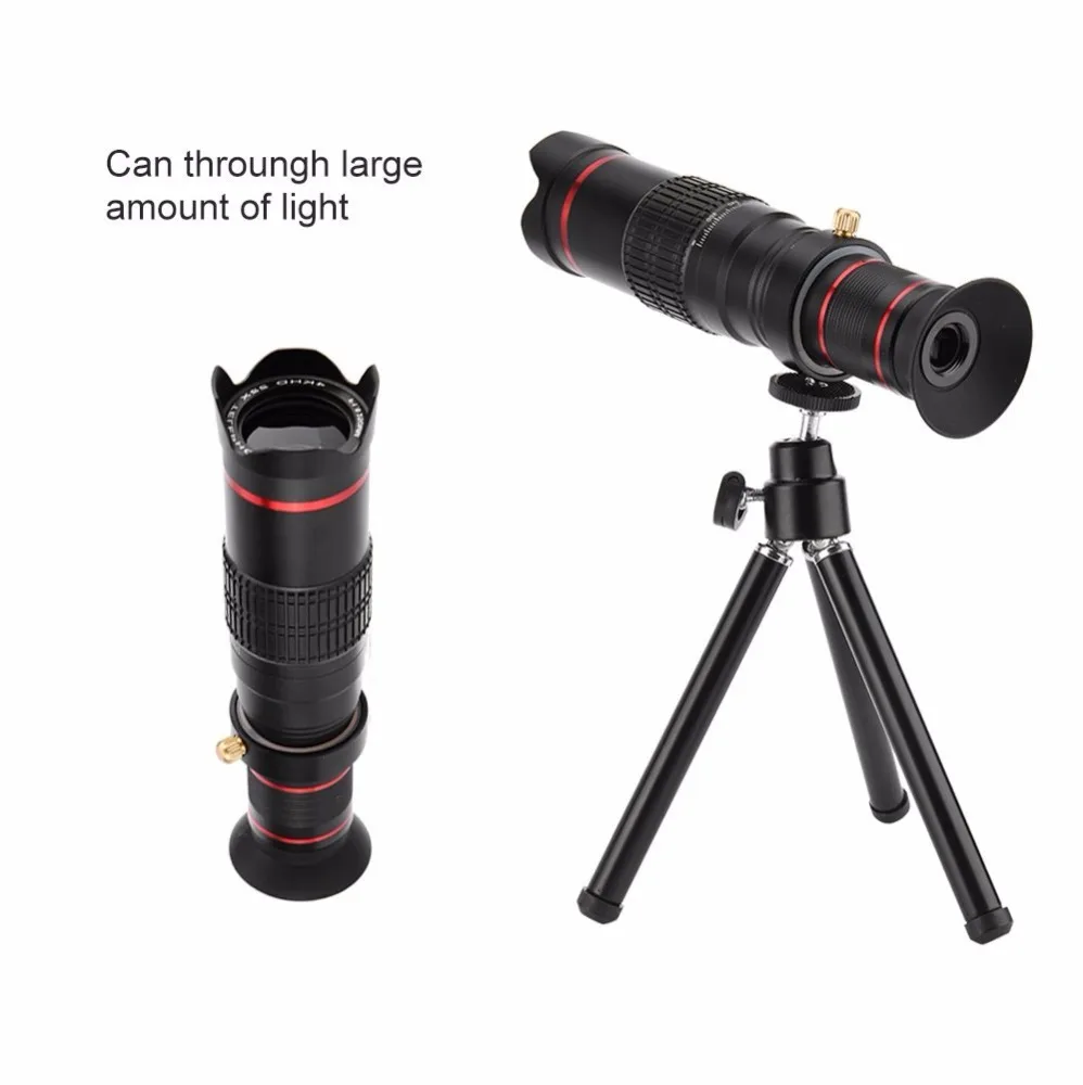 
Cell Phone Camera Lens, 22X Optical Manual Focus Telephoto Lens Kit with Mini Flexible Tripod 