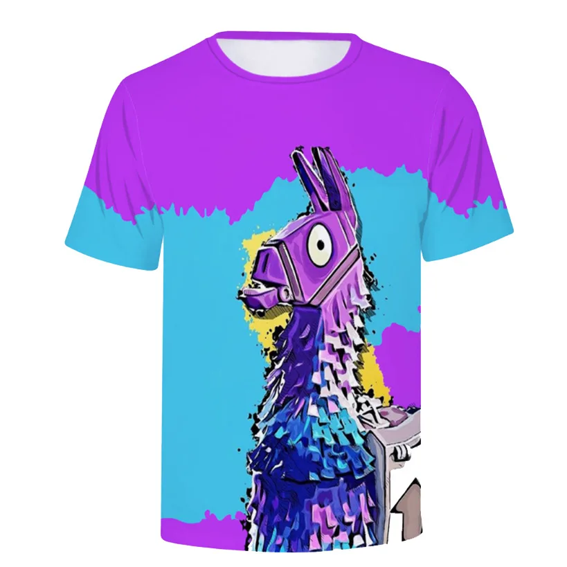 

Unisex 3D Print T-shirt Game Fortnite Llama Shirt Colorful Horse T-Shirt for Women/Men, N/a