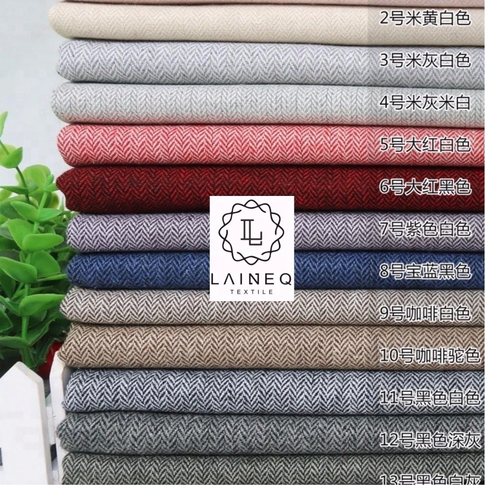 
factory price rib herringbone blended woven thin melton wool suit fabric 