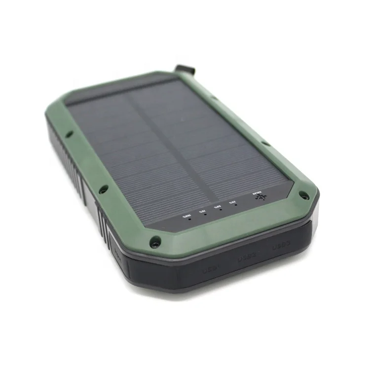 

Portable qi wireless charger waterproof solar powerbank 10000 mah