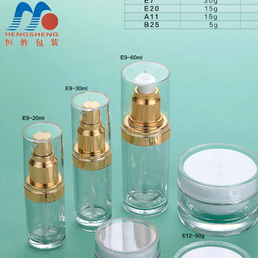 transparent cosmetic lotion bottle