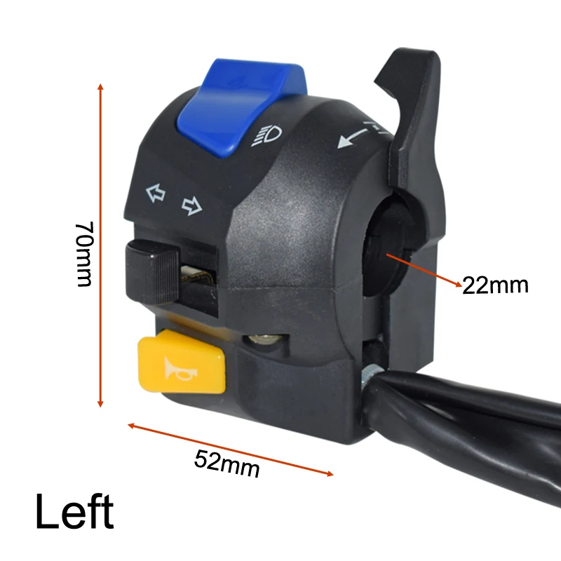 7/8" Motorcycle Handle Bar Left Right Switches Horn Turn Signal