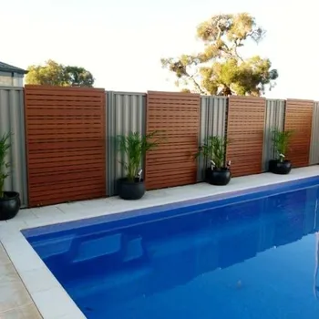 Cheap Composite Wooden Fence Panels For Swimming Pools Border Fence ...