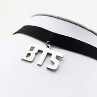 

KPOP Bangtan Boys Album BTS Necklace Korean Fashion Jewelry Accessories Rock Collar For Men Women Boy Girl Chokers