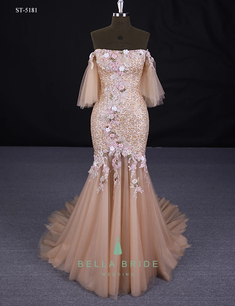 fishtail evening dress