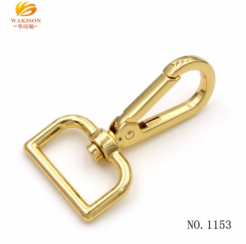 Zinc Alloy Gold Plated 23/4" Trigger Snap Hook 5/8" Swivel Eye For