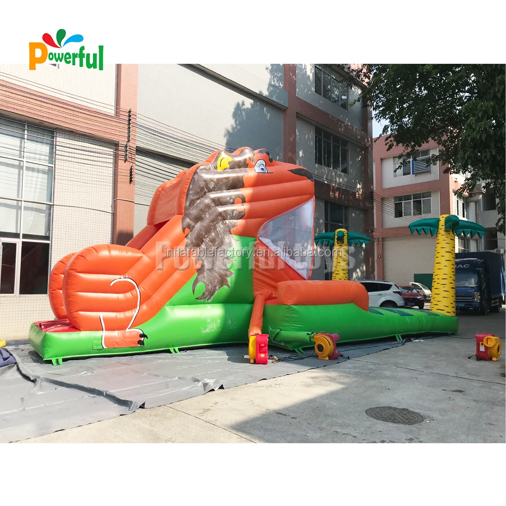 inflatable snappy lion slide climb and play inflatable attractive