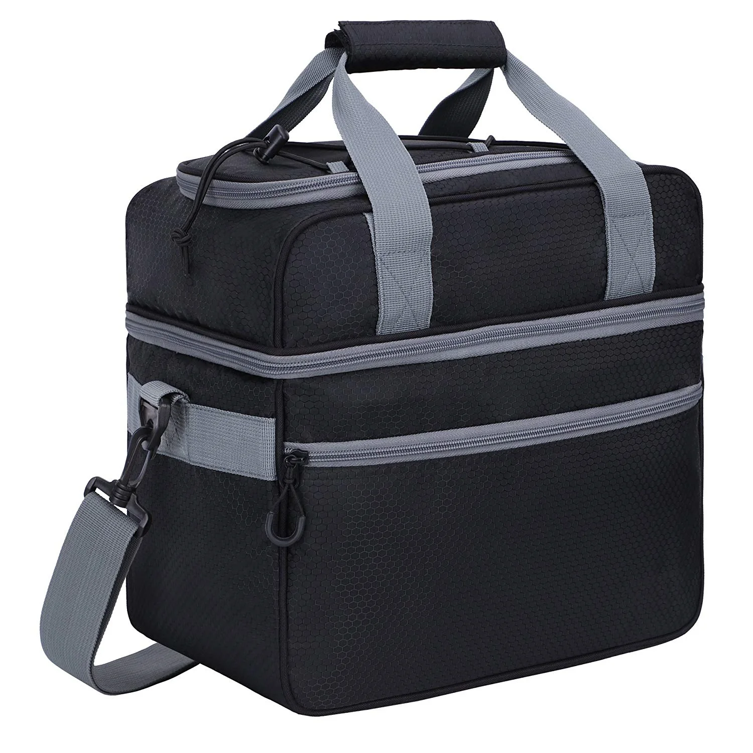 

Double Compartment Cooler Bag Large Insulated Bag Separated Insulated Storage Lunch Bag