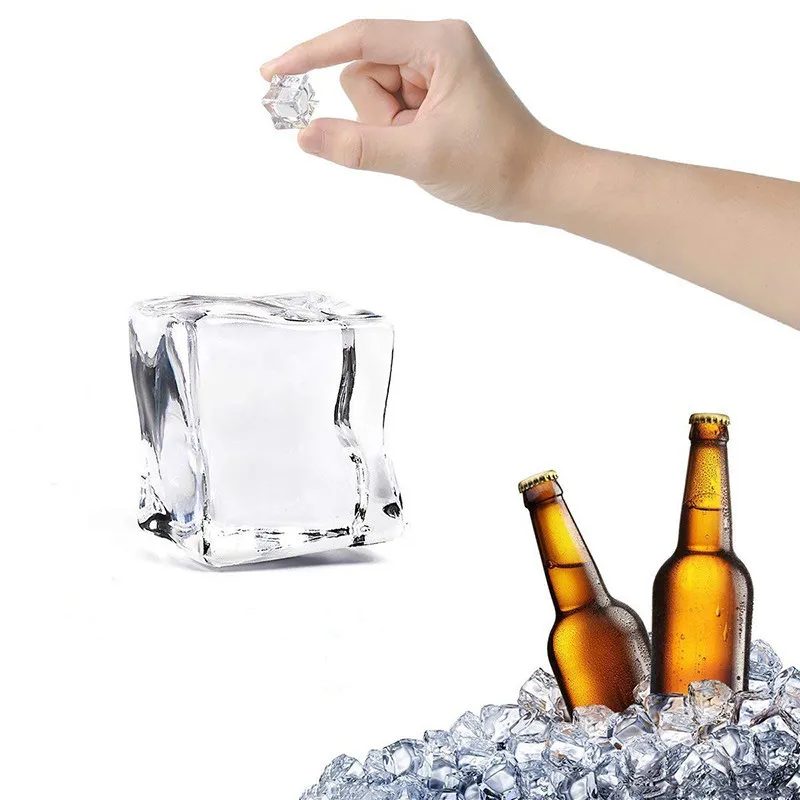 

Factory Custom Wholesale High Quality Transparent Acrylic Ice Cube Bar Beer Acrylic Ice Cube