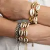 XY-CM157 New Fashion Boho Braided Cowrie Shells gold Bracelet