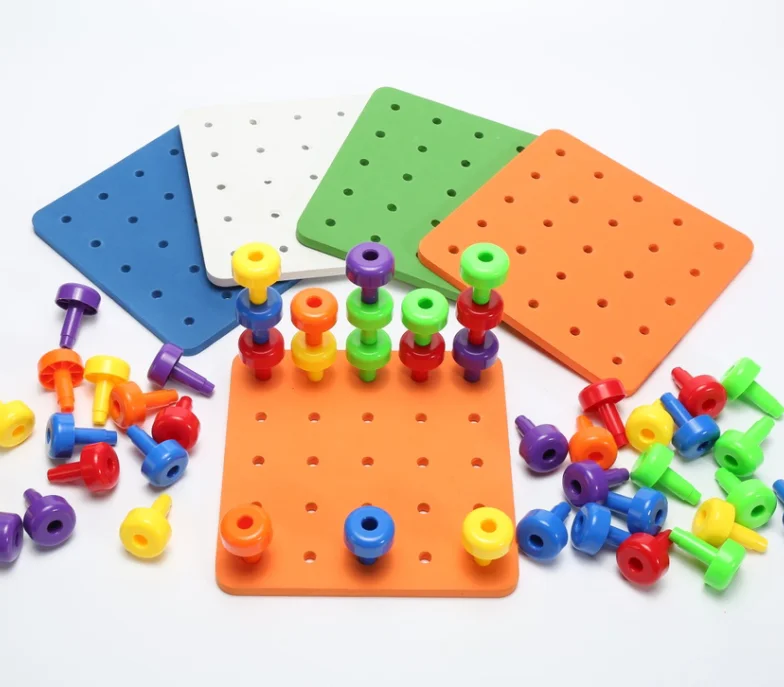 Stacking Peg Board Set Toy Early Learning For Fine Motor Skills Buy