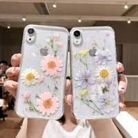 

China phone case manufacturer for iphone xs max xr , accesorios custom printed epoxy resin flower phone case