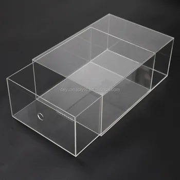 Clear Plexiglass Shoe Box With Drawer - Buy Clear Plexiglass Shoe Box ...