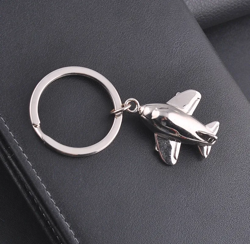 Creative 3d Airplane Aircraft Toy Keychain Keyring Gift Key Chain/metal