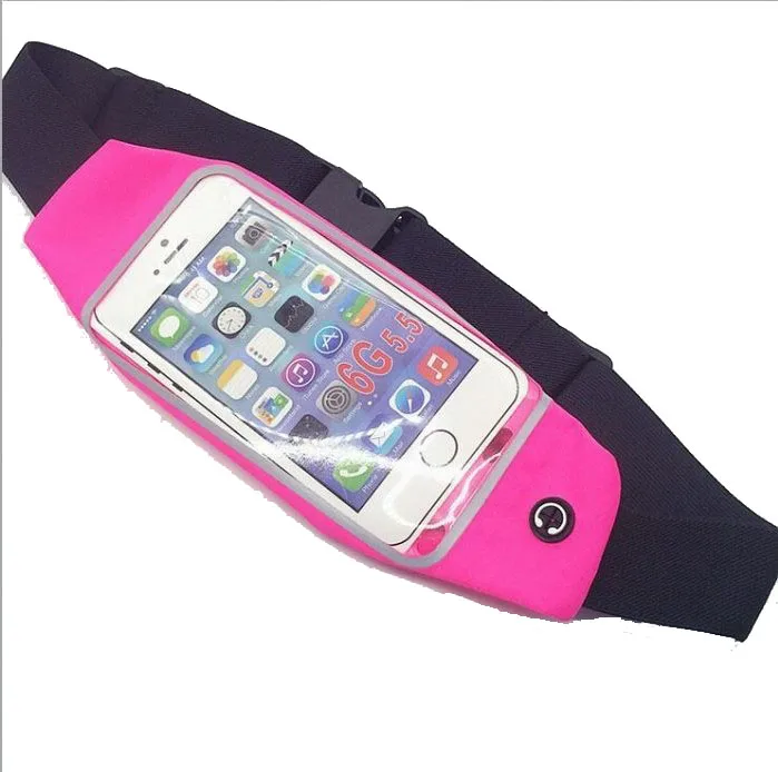 

Mobile Phone Sport Case Waterproof Bag Sport Gym Waist Pouch For iPhone 6 Case & For iPhone Sports Running Waist Bag, Multi
