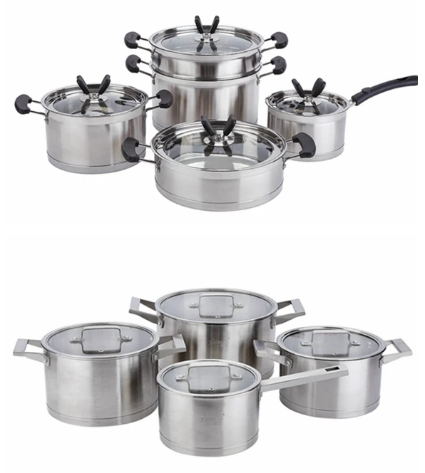 Newest 6 Pcs Korea Style Stainless Cookware Set With Glass Lid Buy