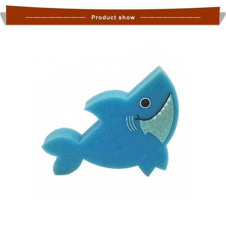 Harmless Shark Fish Shape Bath Sponge Toy Wholesale Custom Child Foam