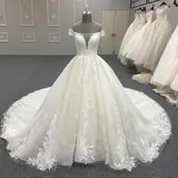 

High Quality Embroidered Beaded latest design Wedding Dress 2019 WT344