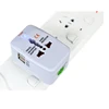 5V 1A AC DC adapter travel conversion socket dual usb travel plug adaptor with EU Uk US AUS plug pin for all over the world