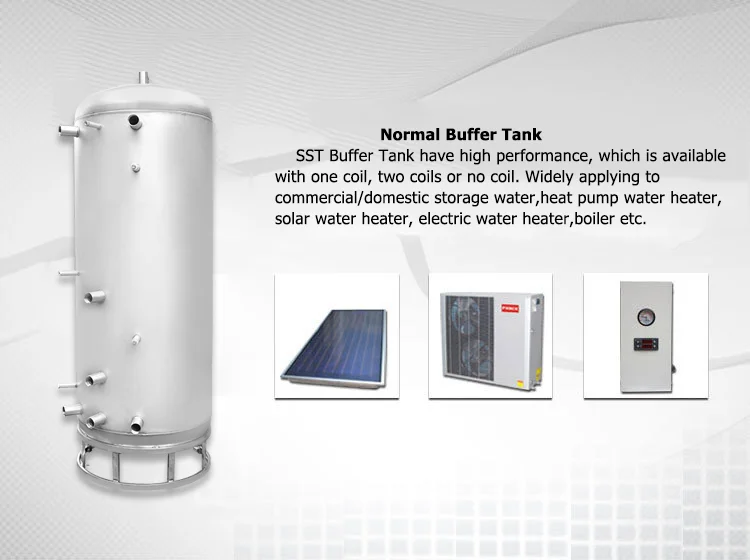 Sst Sus316l 2205/2304 100l Stainless Steel Solar Buffer Tank Rohs+hot