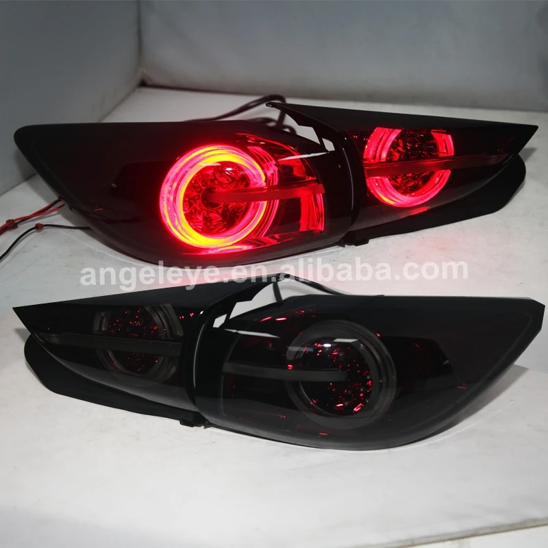 LED Tail Lamp For MAZDA 3 Axela Hatchback 2015 -2018 TW Smoke Black cover Dark red housing